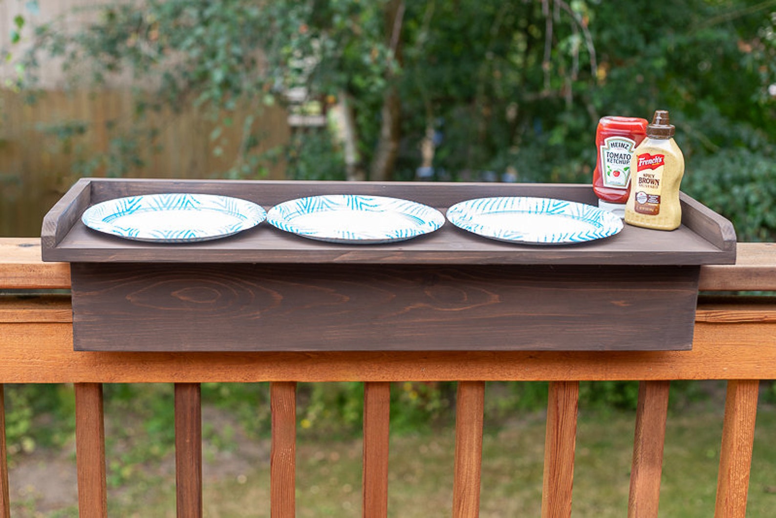 Deck Railing Tray Deck Rail Table Plans, How to Build a Porch Rail Feeder, Woodworking ...