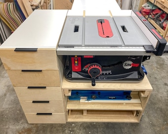 DIGITAL - Table Saw Stand with Storage - Printable Woodworking Plans