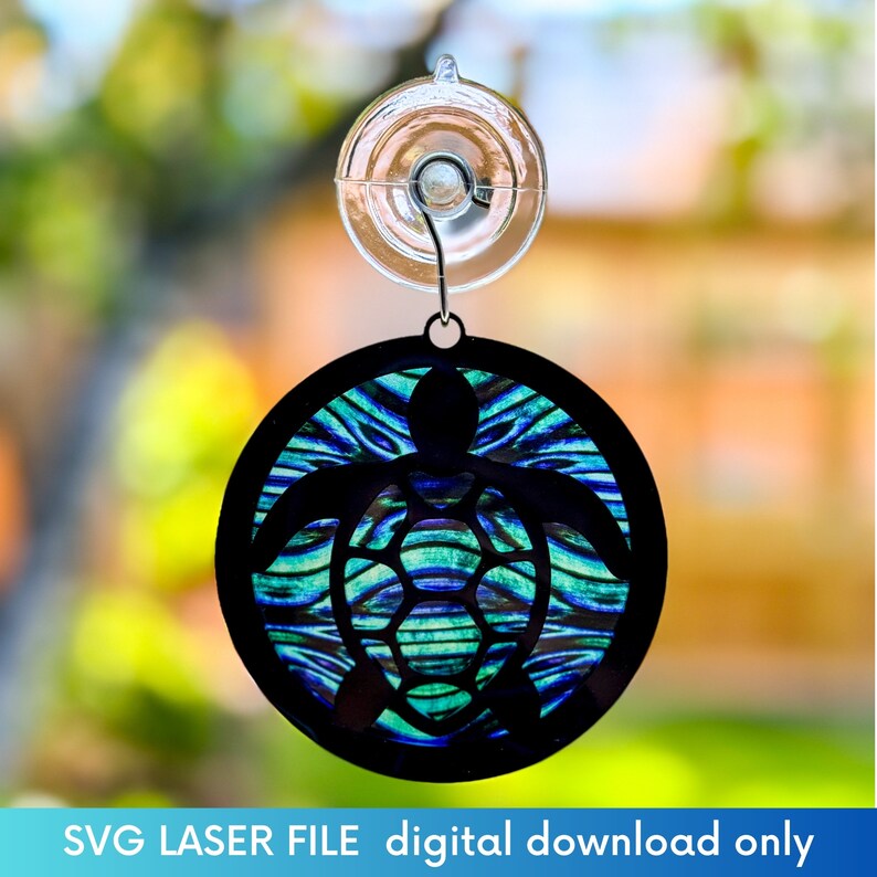 Laser Files for Sea Turtle Suncatcher - Sea Turtle Sun Catcher Laser ...