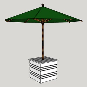 Umbrella Stand End Table Woodworking Plans Build Plans for DIY End Table with Storage Instructions for How to Build Outdoor Side Table image 2
