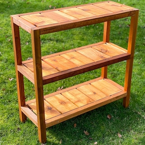 Outdoor Shelves Woodworking Plans | Build Plans for DIY Shelves for Outdoors | Instructions for How to Build Outdoor Shelving | DIGITAL