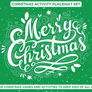Christmas Activity Set Placemats