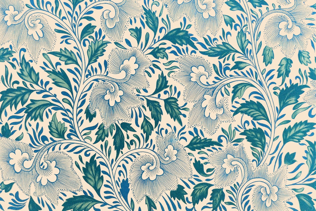 Florentine Blue Paper Placemats Etsy