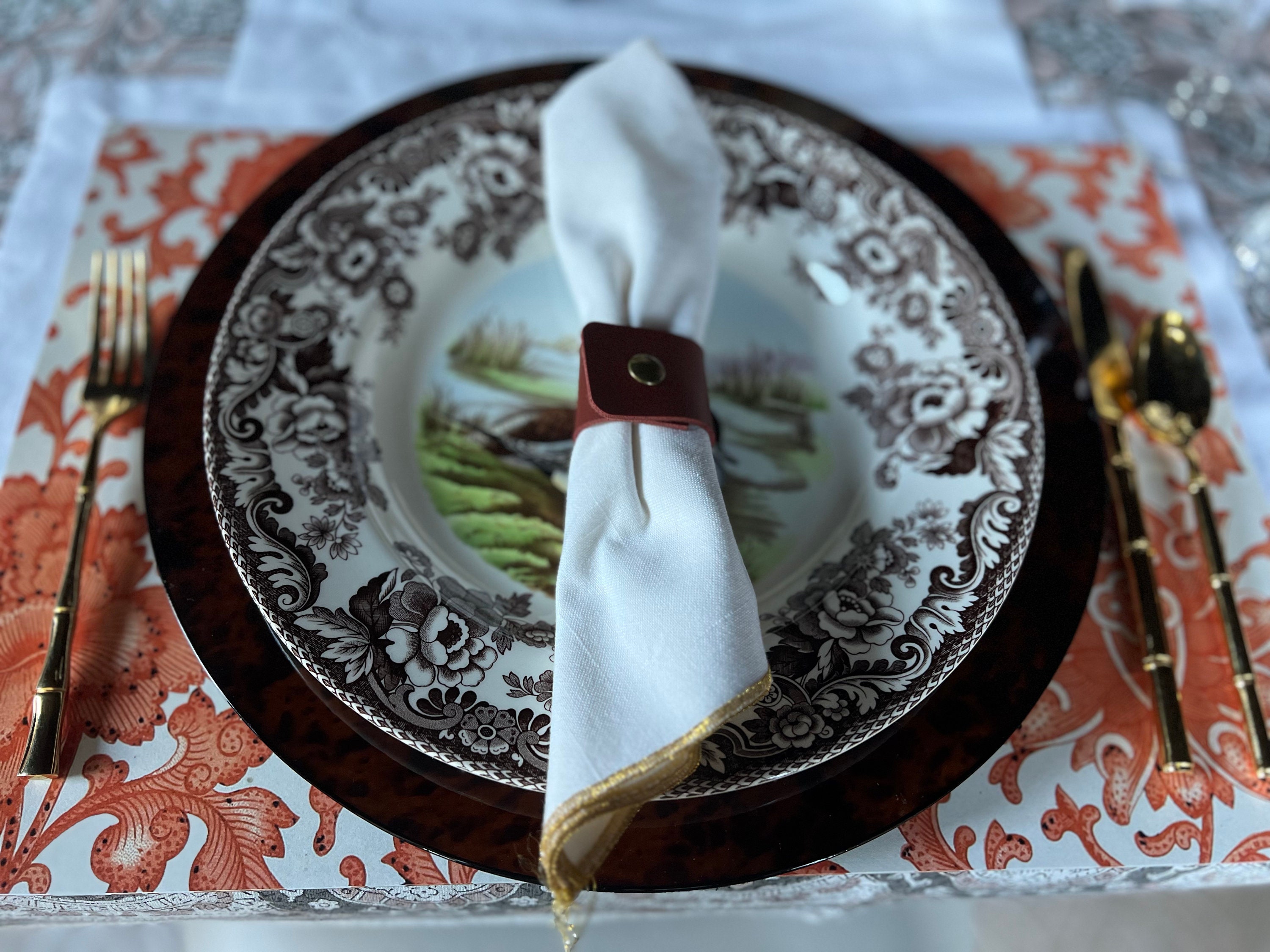 Fall Floral Paper Placemats Etsy