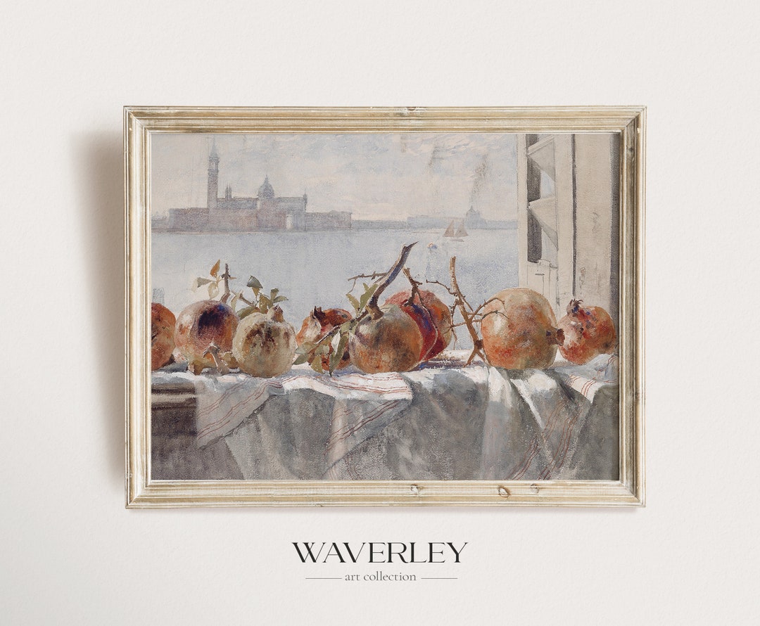 Vintage Painting of Fruit Still Life Wall Art Antique Print - Etsy