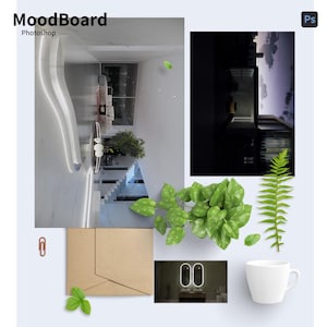 Editable Mood Board for Interior Designers | Soft Neutral Pdf Template