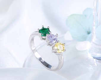 Birthstone Rings, Family Rings, Gemstone Rings, Stacking Rings, Statement Rings, Mother's Day Gift, Gift For Her, Aquamarine Rings