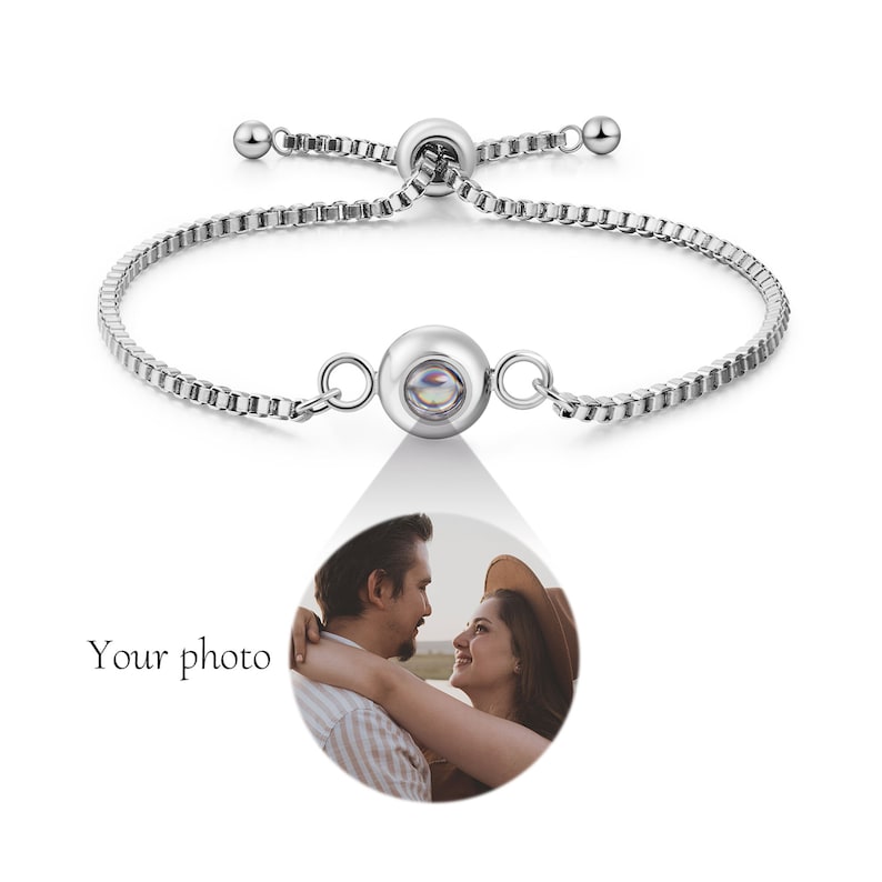 Personalised Photo Projection Bracelet, Custom Photo bracelet, Memorial Bracelet, Boyfriend Gift, Valentine Gift for Her, Gift For Her image 6