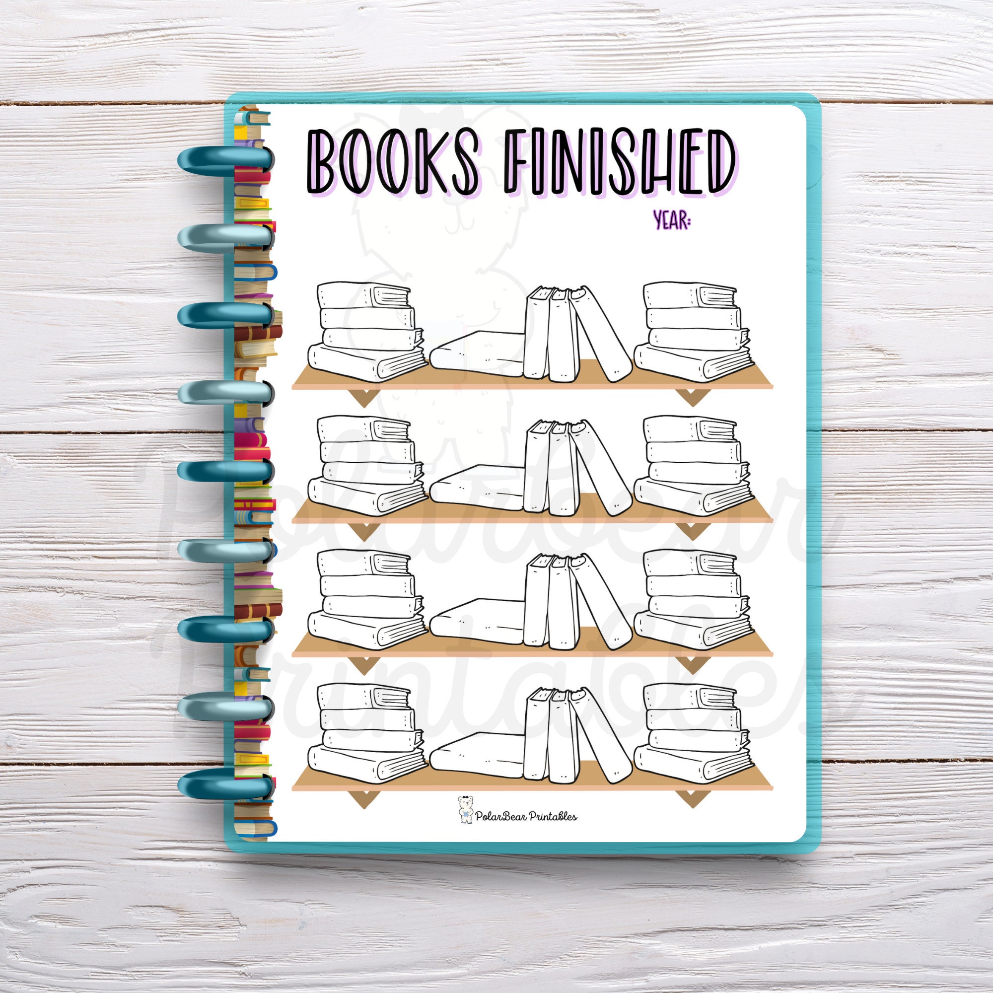 Printable, Reading Planner, Happy Planner Insert, PDF Planner, Classic ...