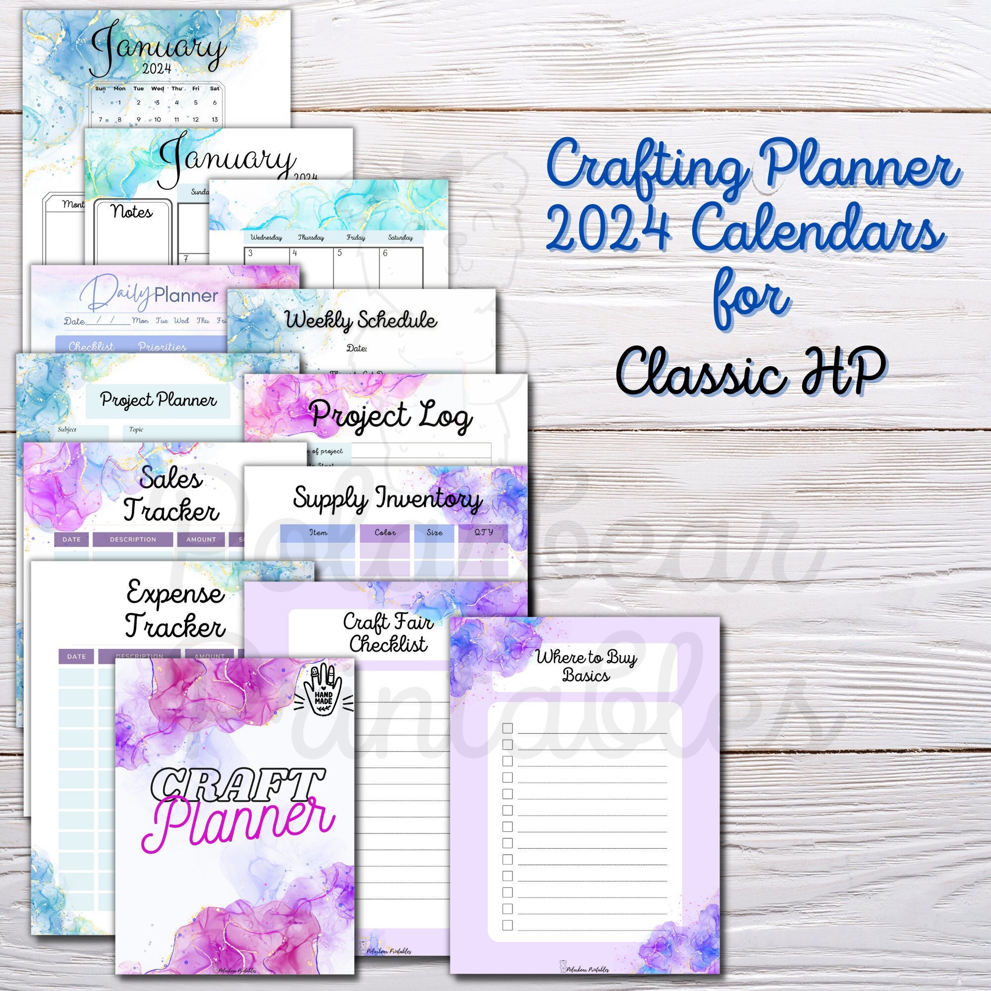 Printable, Craft Planner, Classic Happy Planner, Craft Planner for Her ...