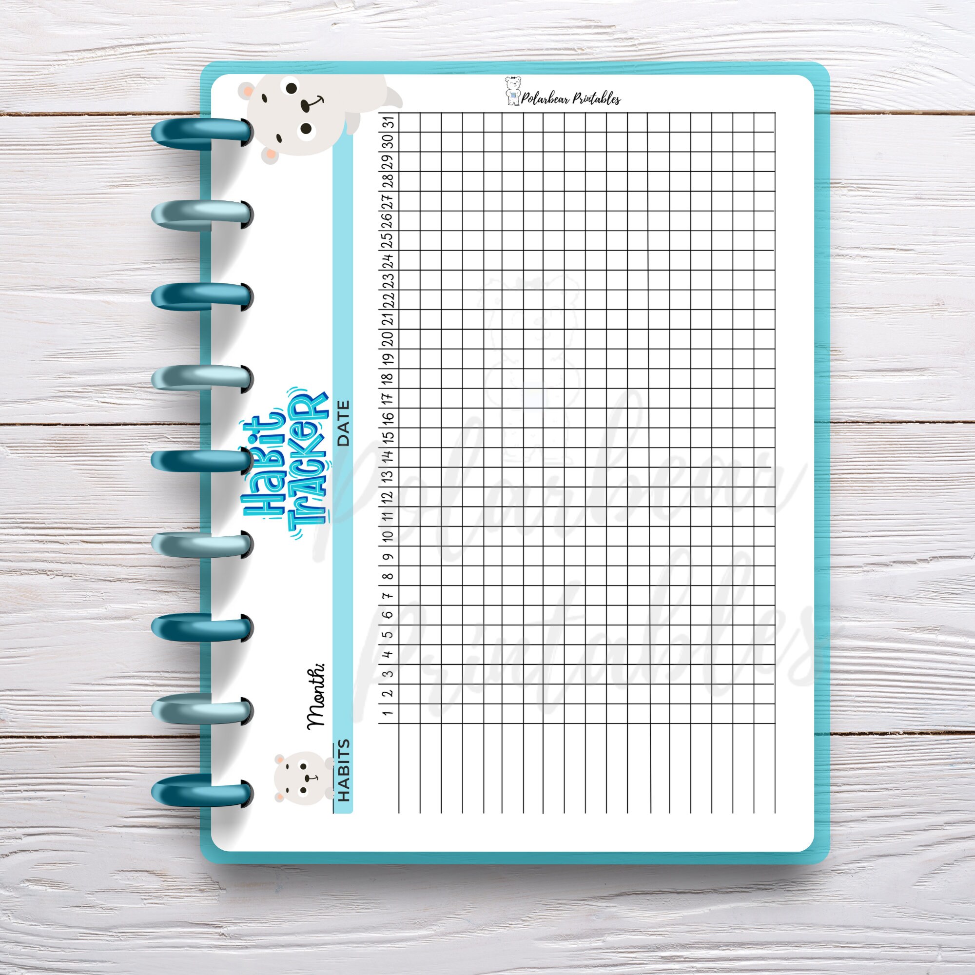 Printable, Habit Tracker, Classic Hp, Big Hp, Mini Hp, Happy Planner ...