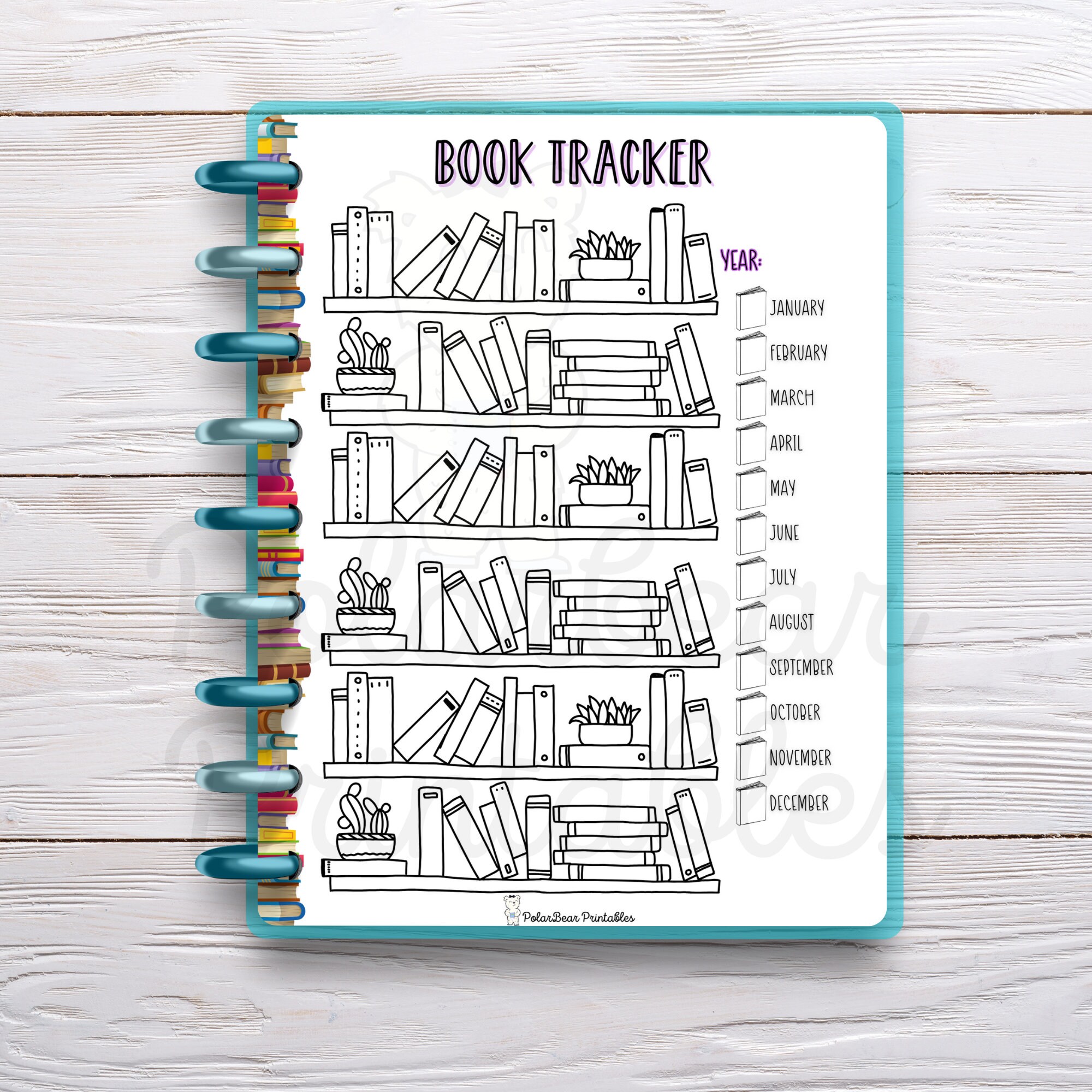 Printable, Reading Planner, Happy Planner Insert, PDF Planner, Classic ...