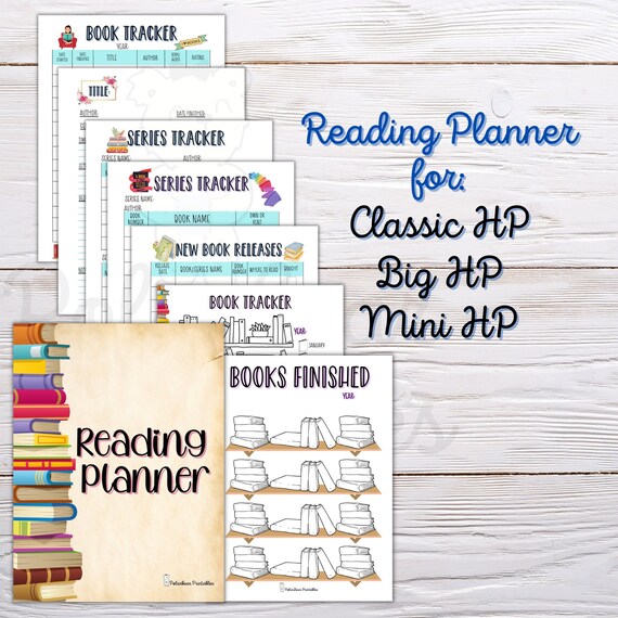 Printable, Reading Planner, Happy Planner Insert, PDF Planner, Classic Hp, Big Hp, Mini Hp, Book Review, Book Tracker, Series Tracker