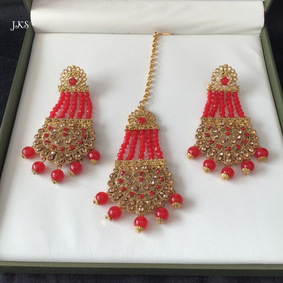 Earrings cheap with tikka