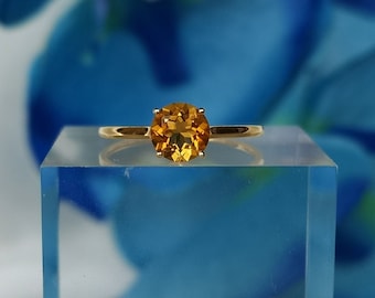Citrine Ring 750 Gold Gemstone Jewelry 18K Yellow Gold New Natural Handmade Jewellery Noble Filigree Birthstone November