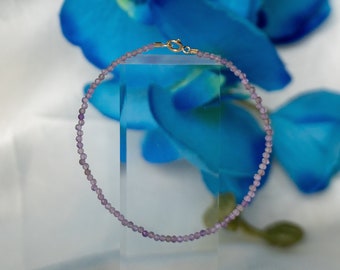 Amethyst Bracelet 585 Gold 14K Purple