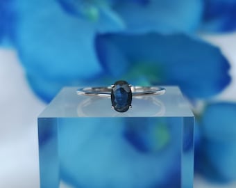 Sapphire Ring 585 Gold 14K White Gold