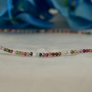 Tourmaline Necklace 925 Silver Chain Colorful image 2