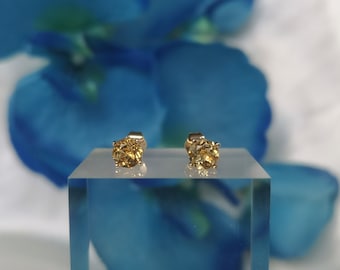 Citrin Earrings 585 Gold Ear Studs