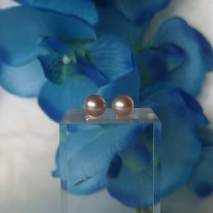 Pearl Earrings 585 Gold 14K Pink