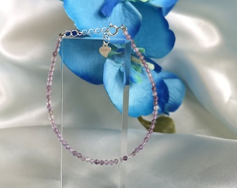 Amethyst Bracelet 925 Silver Handmade Ladies Jewelry Gemstone Natural Silver Jewelry Fine Filigree Purple Birthstone February