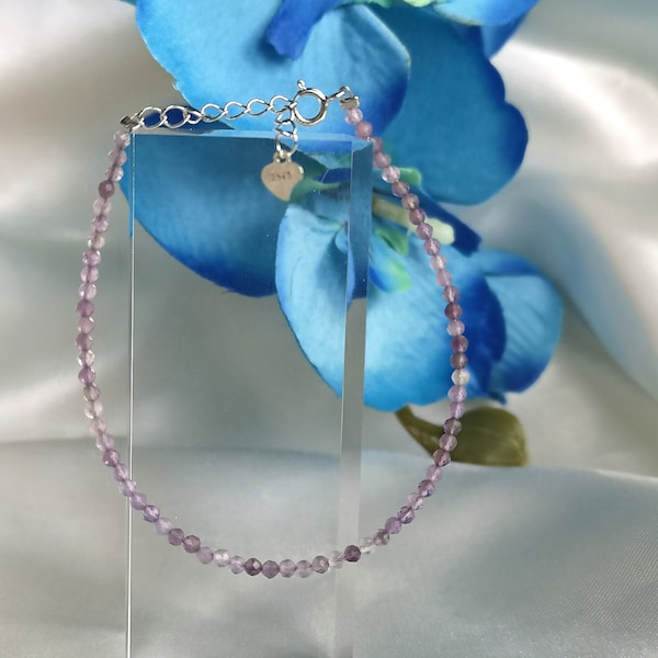 Amethyst Bracelet 925 Silver Handmade Ladies Jewelry Gemstone Natural Silver Jewelry Fine Filigree Purple Birthstone February