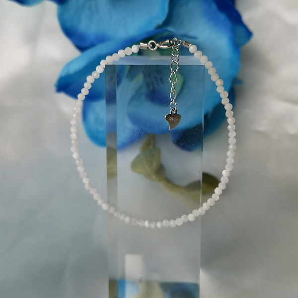 Moonstone Bracelet 925 Silver Jewelry Jewellery Gemstone Natural White Shine Handmade Fine Filigree Birthstone June