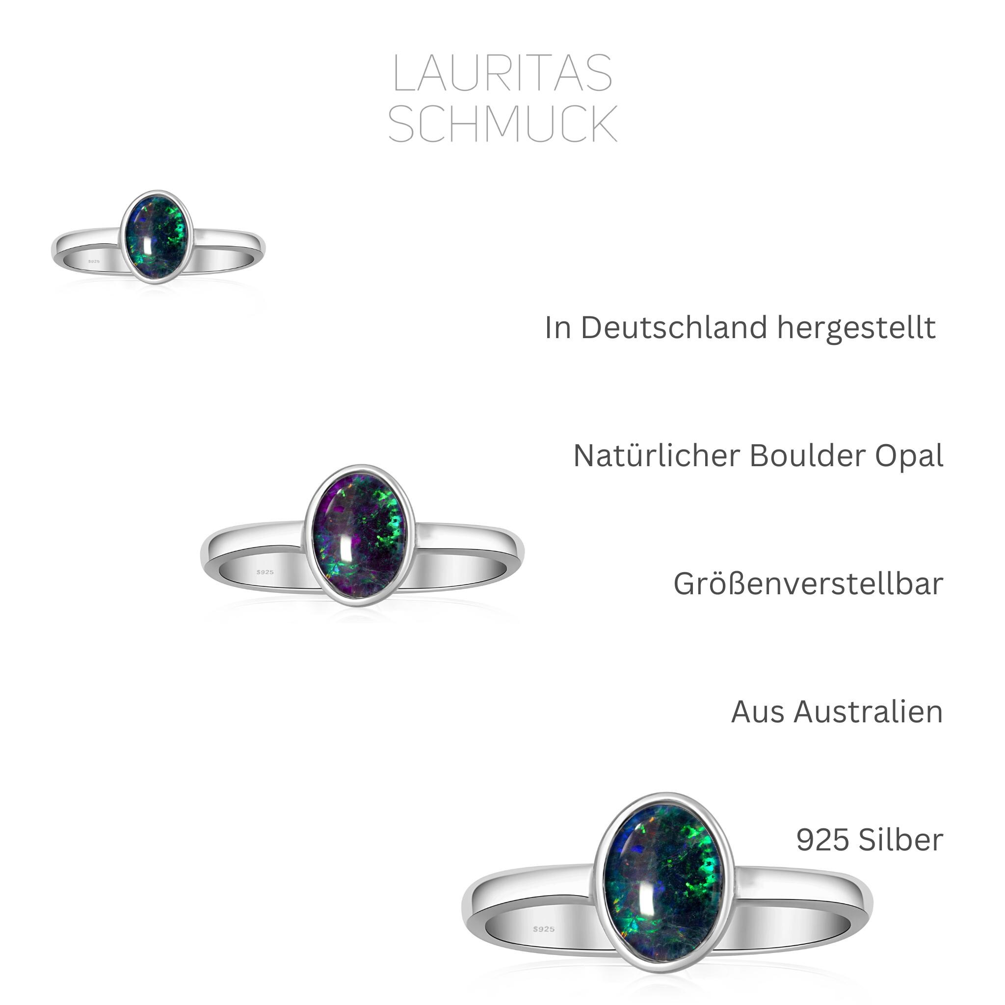 ボルダーオパールリング 925シルバー ナチュラルブルー - Etsy 日本