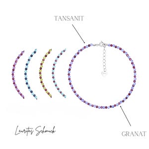 Bracciale personalizzabile con pietra preziosa del mese di nascita, argento 925