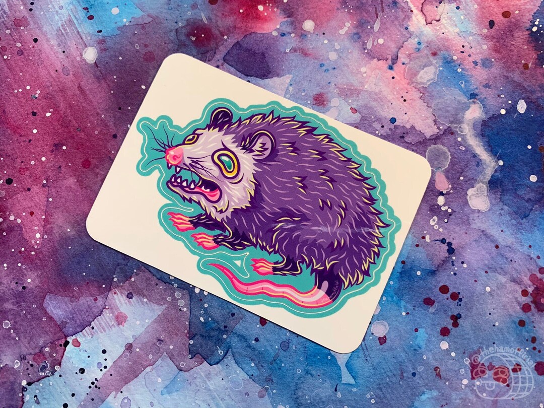 Screaming Opossum Sticker by the Ham Official Kiss-cut Vinyl Funny ...