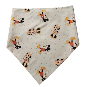 Disney Mickey Mouse Dog Bandana/Snap on Reversible/Sizes XXS-XL