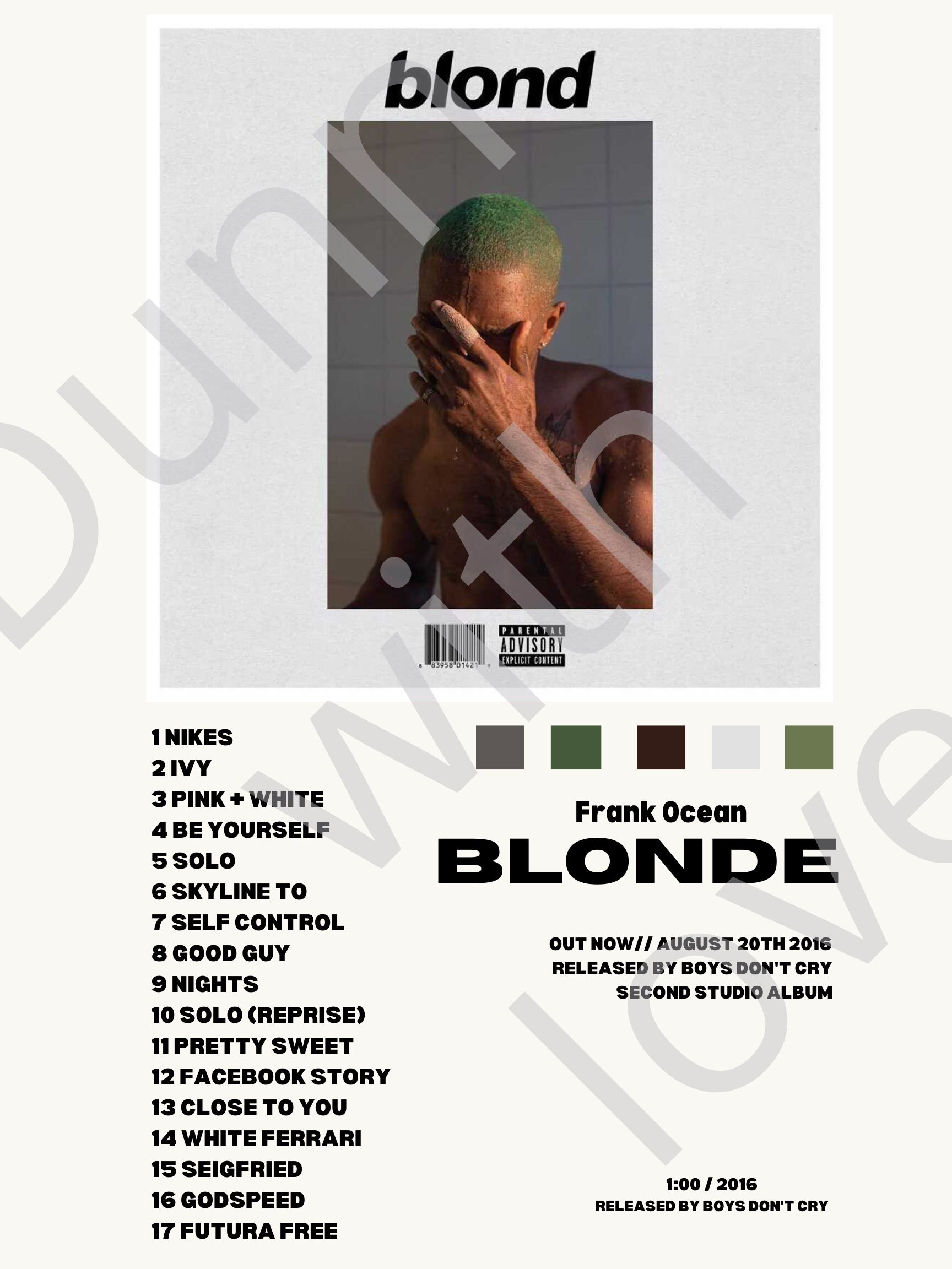 Frank Ocean Album Cover