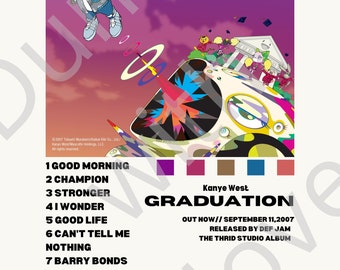 KANYE WEST (GRADUATION) アルバムカバー、ダウンロード可能なプリント