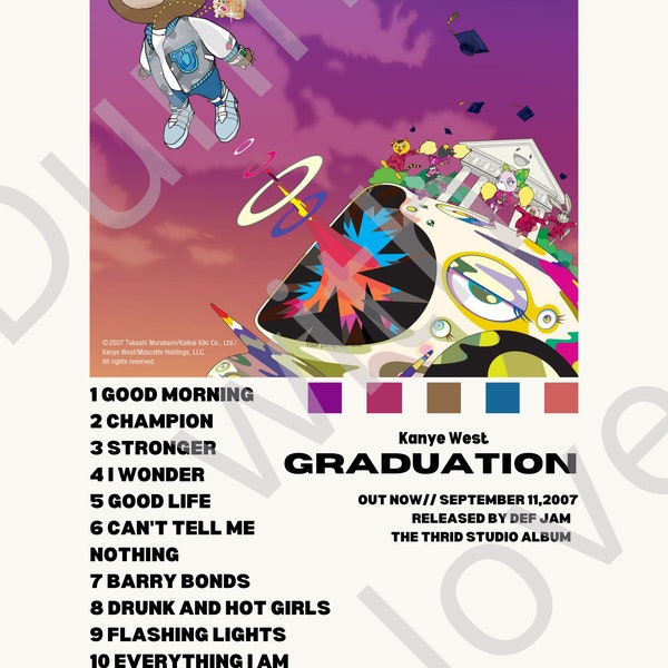 KANYE WEST (GRADUATION) album cover, downloadable print