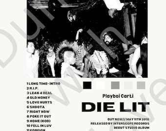 DIE LIT (Playboi Carti) アルバムジャケットポスター - Etsy 日本