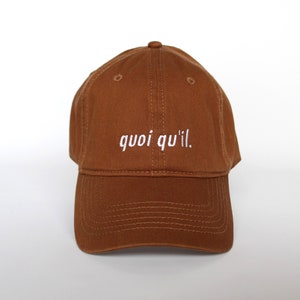 Embroidered and personalized cap, 100% cotton, brown color, mixed and flexible model, one size adjustable