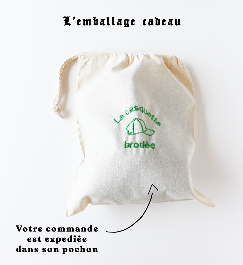 Casquette brodée et personnalisée, 100% coton, de couleur vert foncé modèle mixte et souple, taille unique image 6