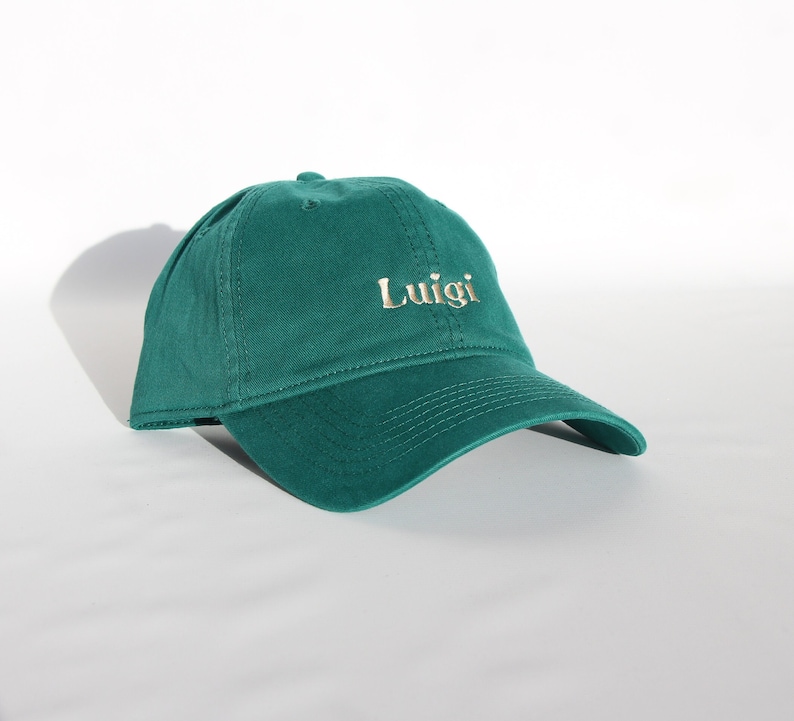 Casquette brodée et personnalisée, 100% coton, de couleur vert foncé modèle mixte et souple, taille unique image 3