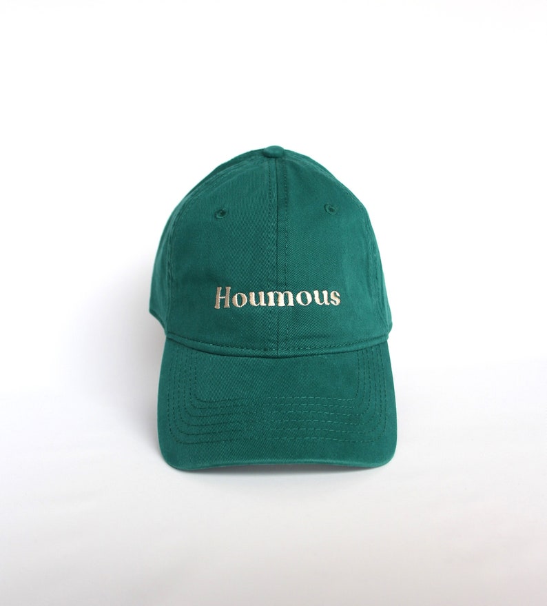 Casquette brodée et personnalisée, 100% coton, de couleur vert foncé modèle mixte et souple, taille unique image 1