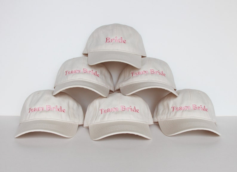 Personalized embroidered cap, ecru color, mixed, 100% cotton and adjustable at the back with a metal buckle image 6