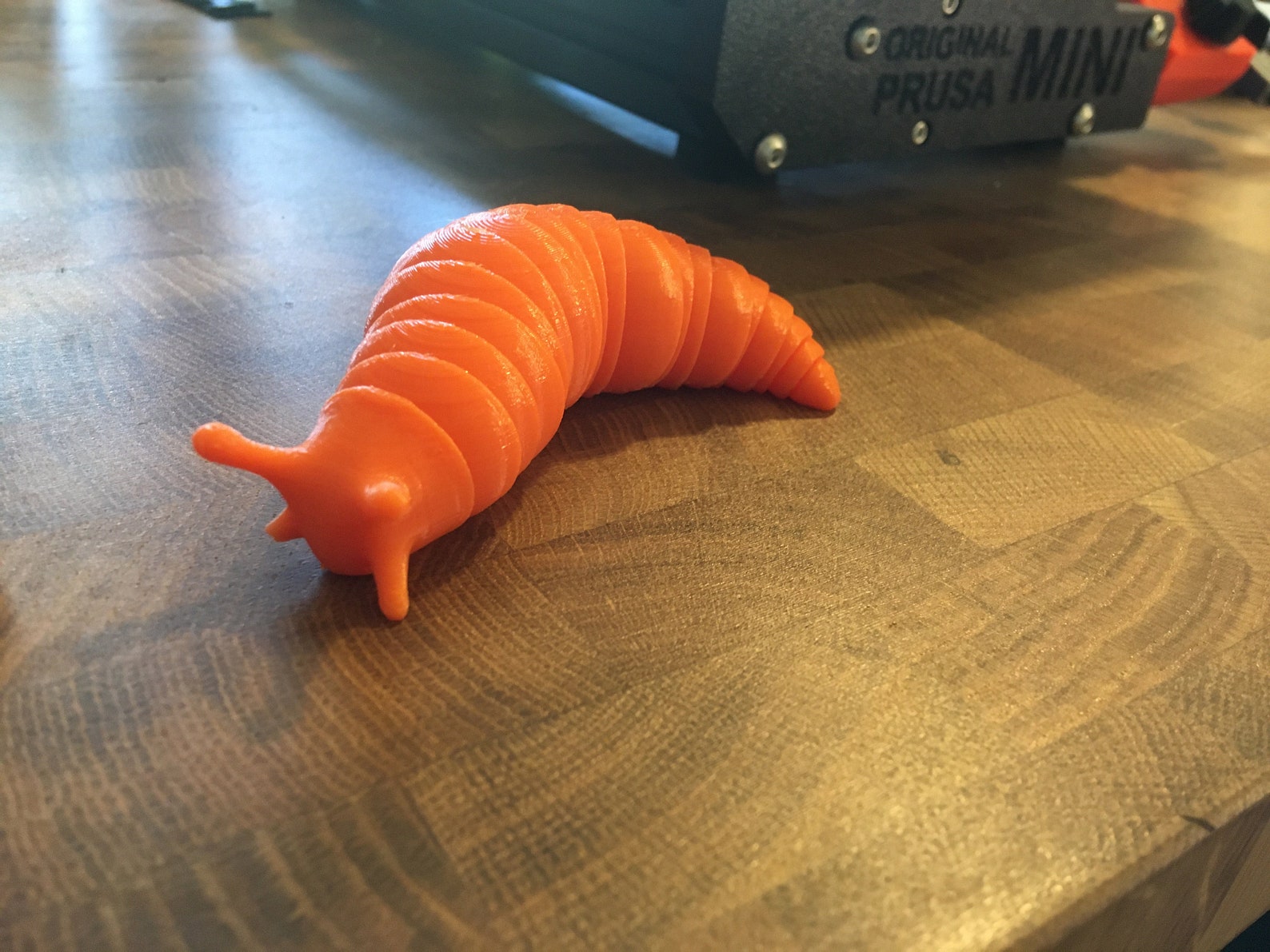 Desk Slug 3D Printed Slinky Slug! Desk Accessory Articulated Slug - Moving Slug ...