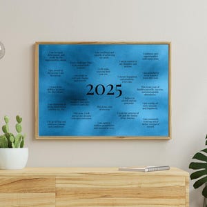 2025 Affirmation Poster Printable - Motivational Quotes for Home Office, Self-Care & Daily Inspiration - Digital Download Wall Art