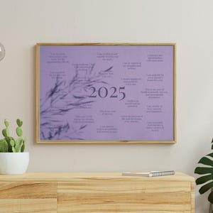 2025 Affirmation Poster Printable - Positive Quotes Wall Art for Motivation, Self-Care, and Mindfulness - Digital Download Decor
