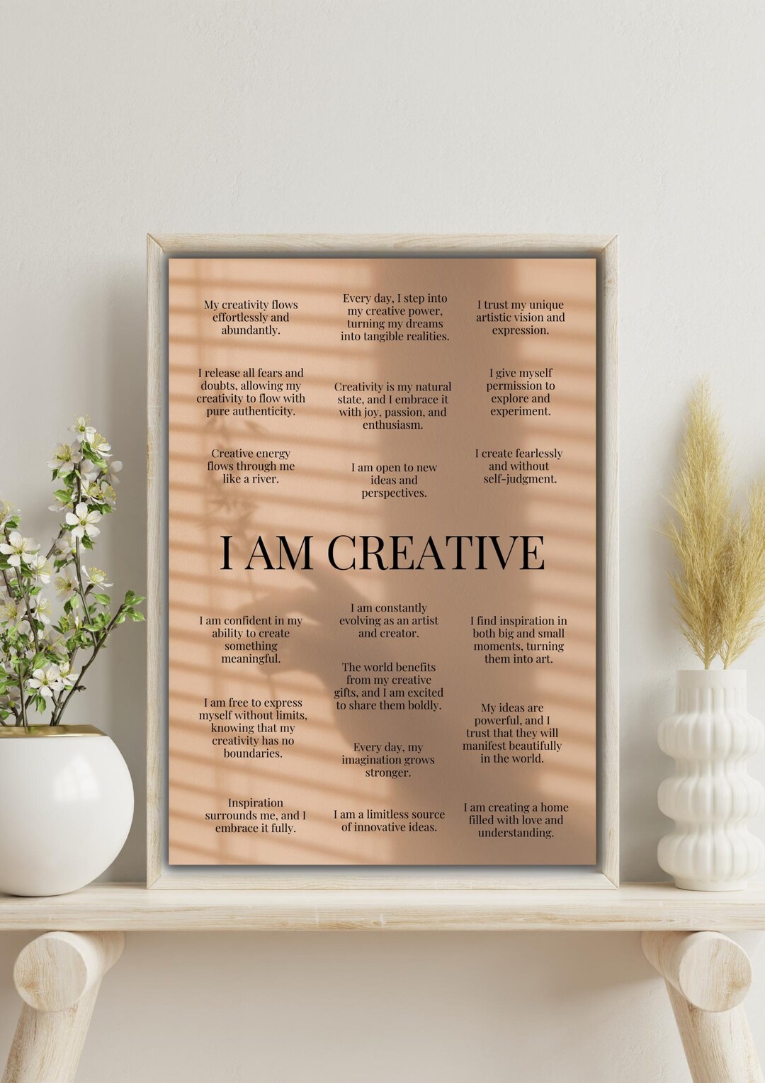 Boost Your Creativity Printable | Motivational Affirmations for Artists ...