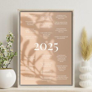 2025 Affirmation Printable Poster | Motivational Quotes for Success | New Year Inspirational Wall Art | Positive Affirmations for Growth