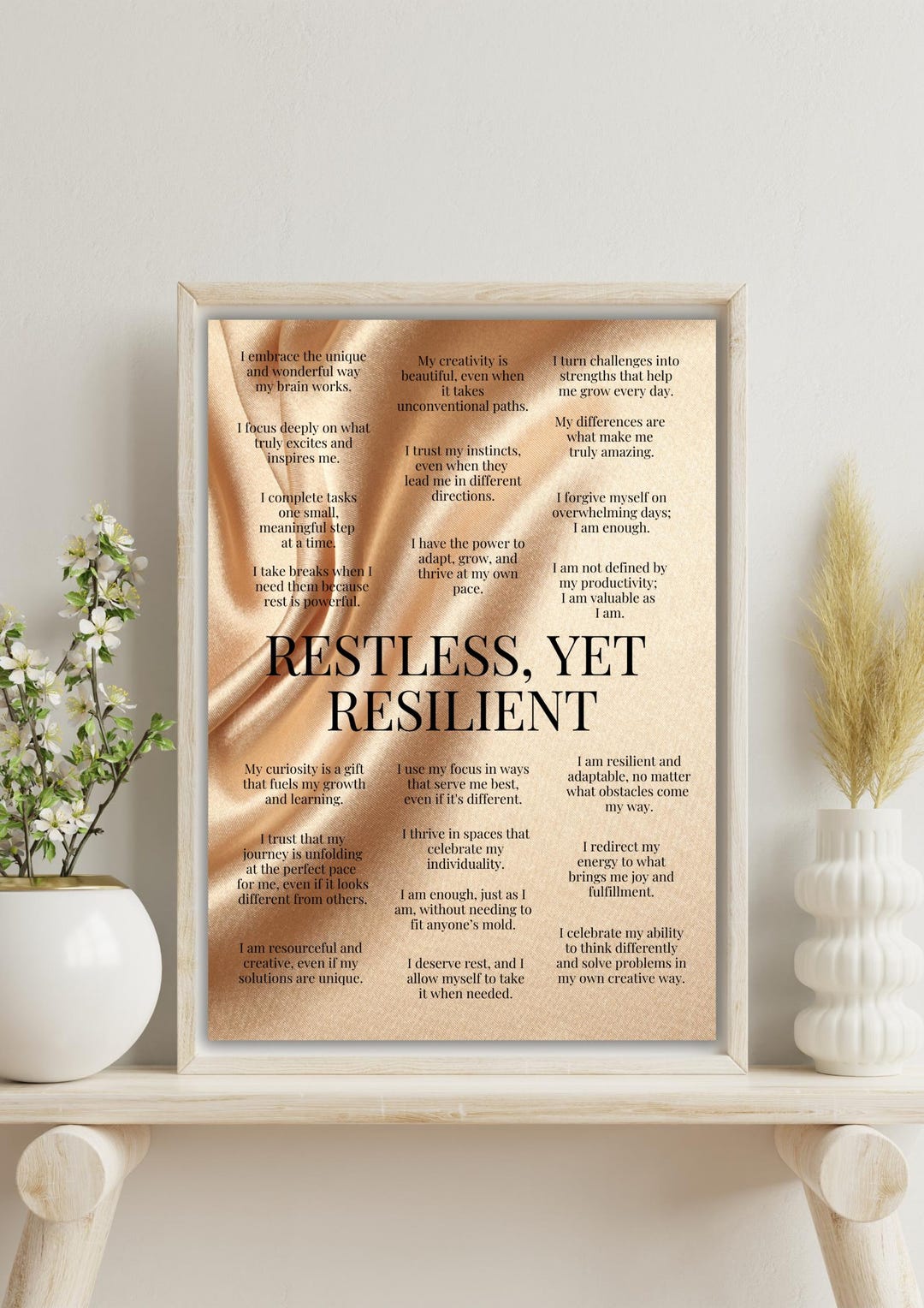 Printable ADHD Affirmation Poster | Motivational Wall Art for ...