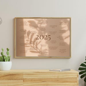 2025 Affirmation Poster - Printable Positive Quotes Wall Art for Motivation, Self-Care & Daily Mindfulness - Digital Download