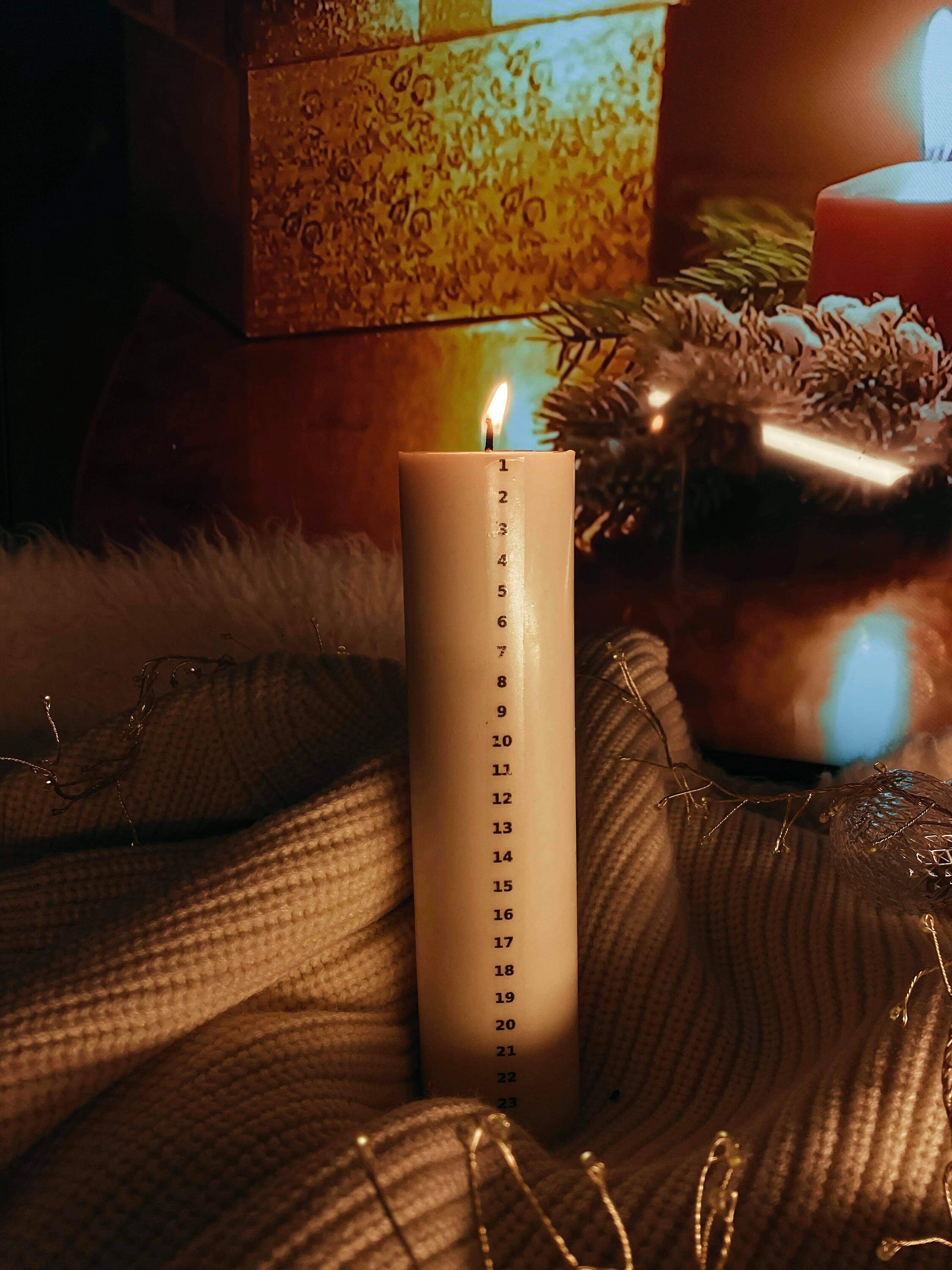 CALENDAR Candle, DANISH TRADITION, Handmade Candle, Made in Denmark