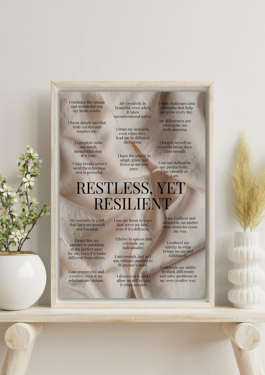 Printable ADHD Affirmation Poster | Inspiring Wall Art for ...