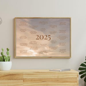 2025 Affirmation Poster Printable - Motivational Quotes for Home Office & Self-Care Instant Digital Download Wall Art for Daily Inspiration